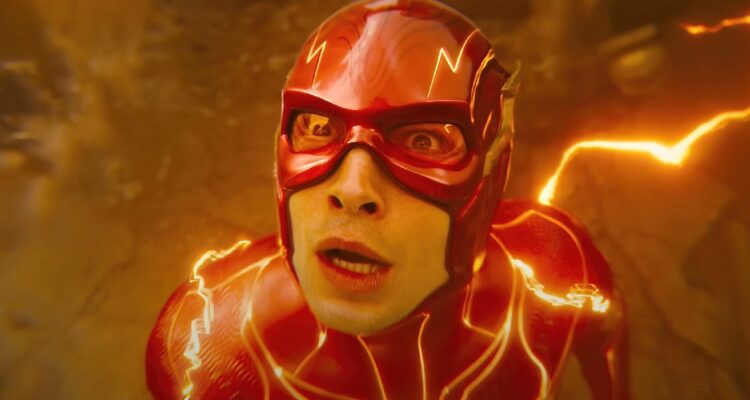 The Flash stares up into the sky in disbelief